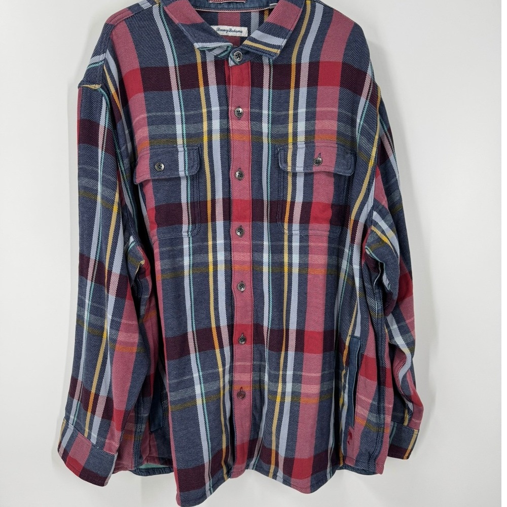 Tommy Bahama Men's Copper Canyon Plaid Shirt Jacket‎ Lined Norse Blue 2XLB NWT